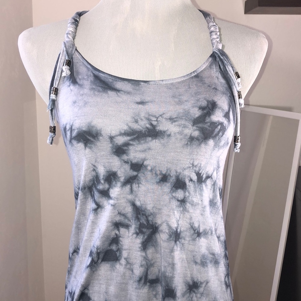 Guess Tie Dye Racer Back Tank Festival Tunic Shirt